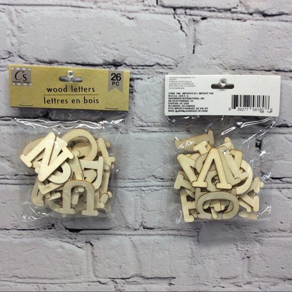 Crafter's Square Wood Letters 2 Pack 52 Pieces Total Educational Arts Crafts NIP - Picture 4 of 4